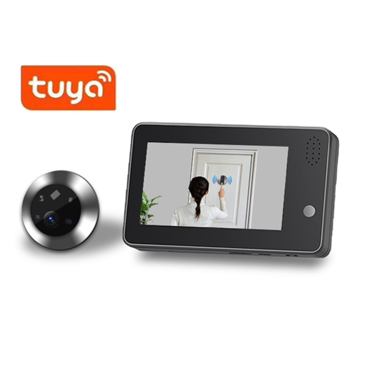 4.3inch Tuya Smartlife WiFi Do - Home Security Indoor Cameras 评论和价格