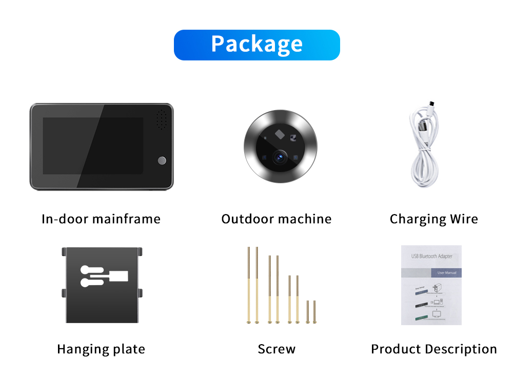 4.3inch Tuya Smartlife WiFi Do - Home Security Indoor Cameras 评论和价格