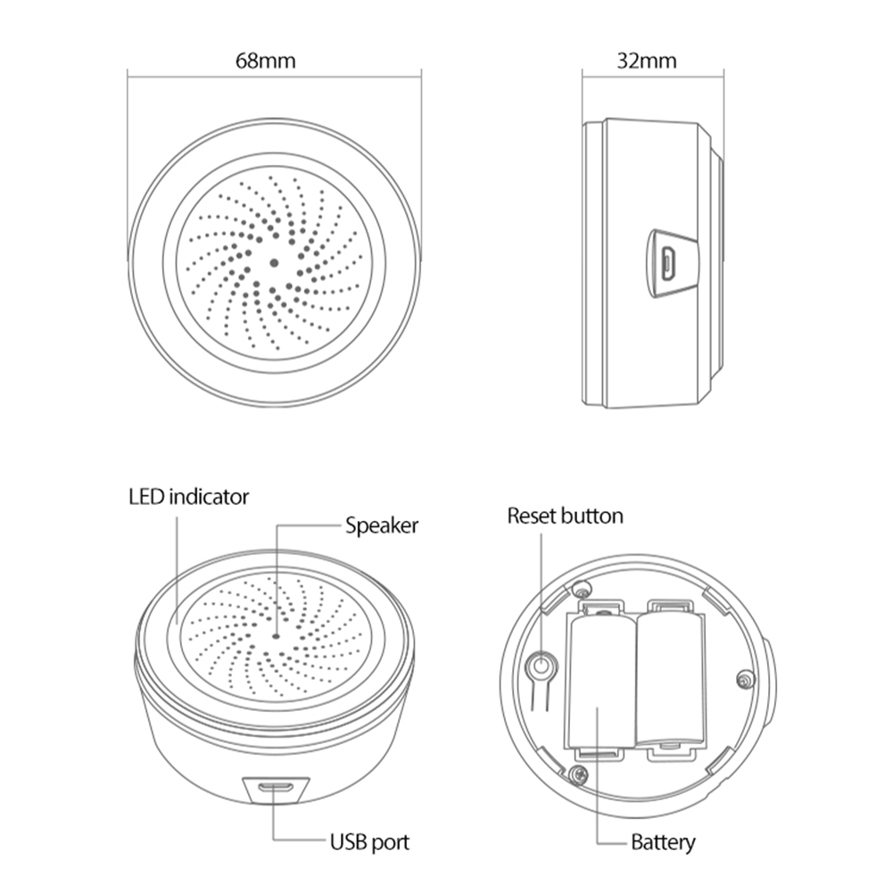 Tuya Zigbee Sound Light Sensor - Home Security Lights 评论和价格