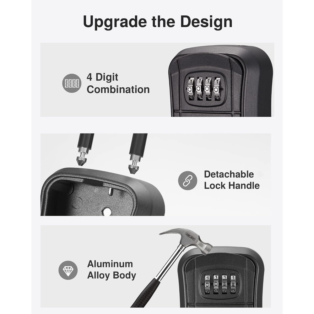 Key Lock Box, Portable Combina - Home Security Key Box 评论和价格