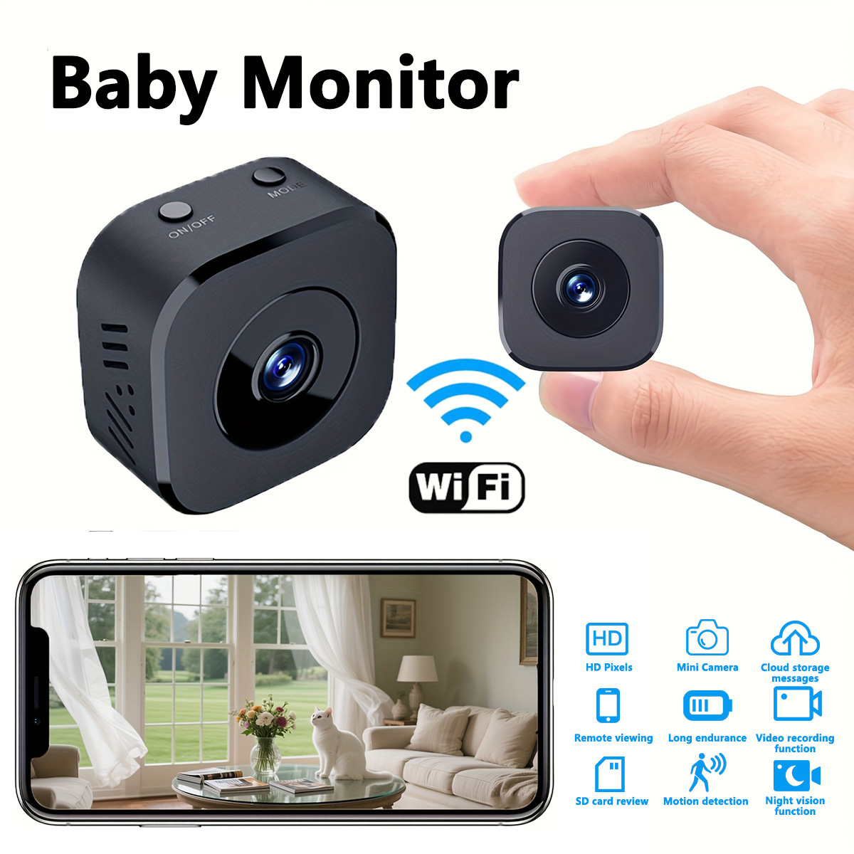 1080P HD Mini WiFi Camera Indo - Home Security Monitor 评论和价格