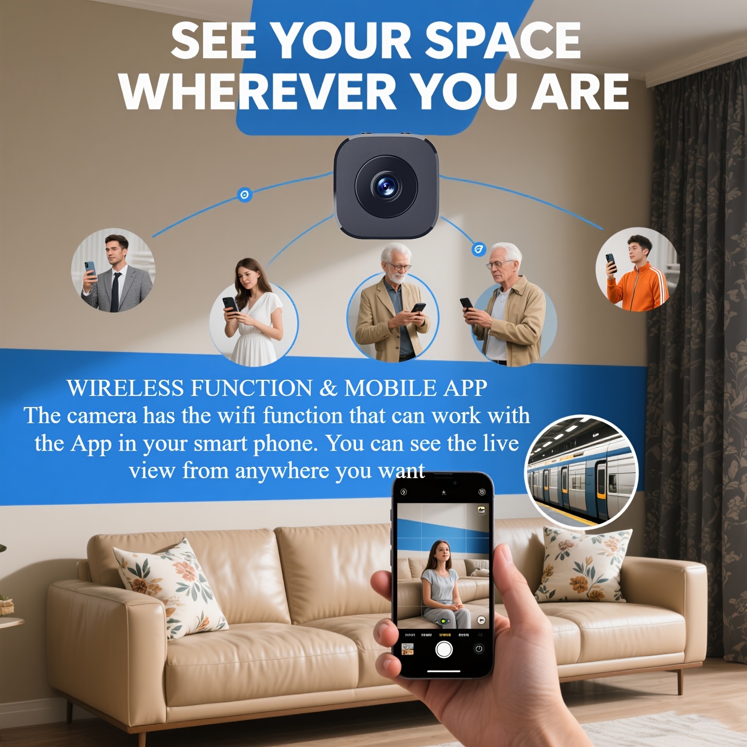 1080P HD Mini WiFi Camera Indo - Home Security Monitor 评论和价格