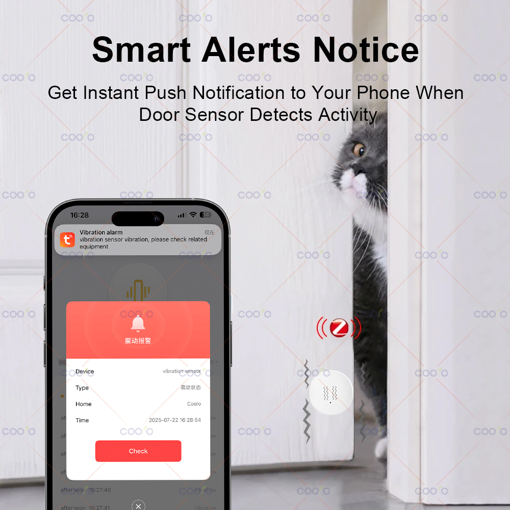 ZigBee Tuya Smart Vibration Se - Window Alarm Sensor 评论和价格