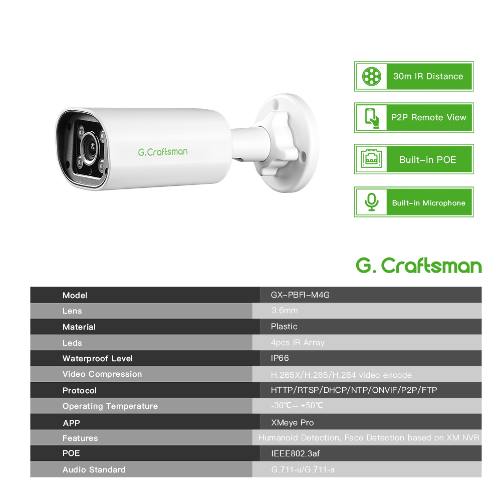 C GC PB 4MP POE IP Camera,Buil - Home Security Monitor 评论和价格