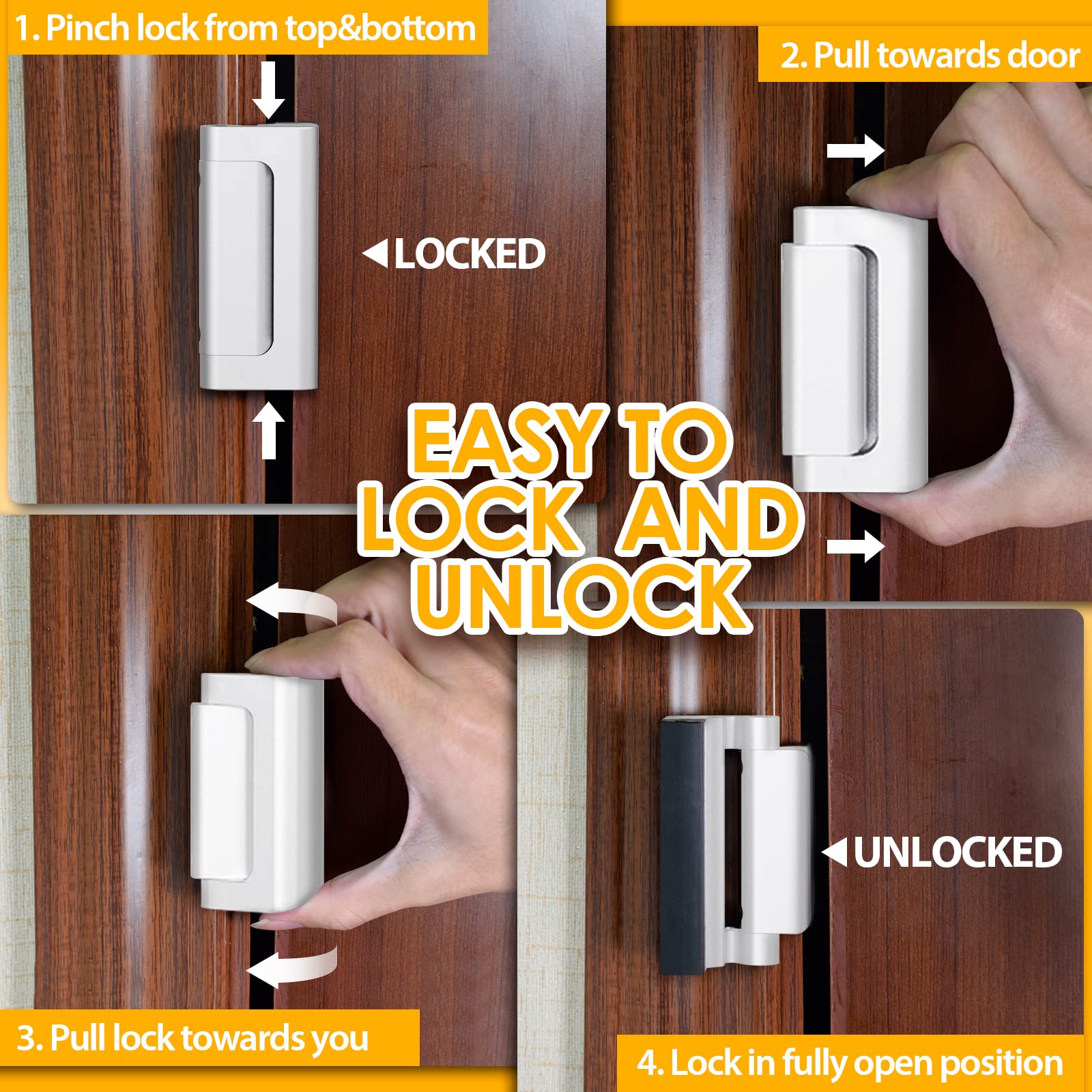 New Home Security Door Lock Al - Home Security Door Reinforcement Lock 评论和价格