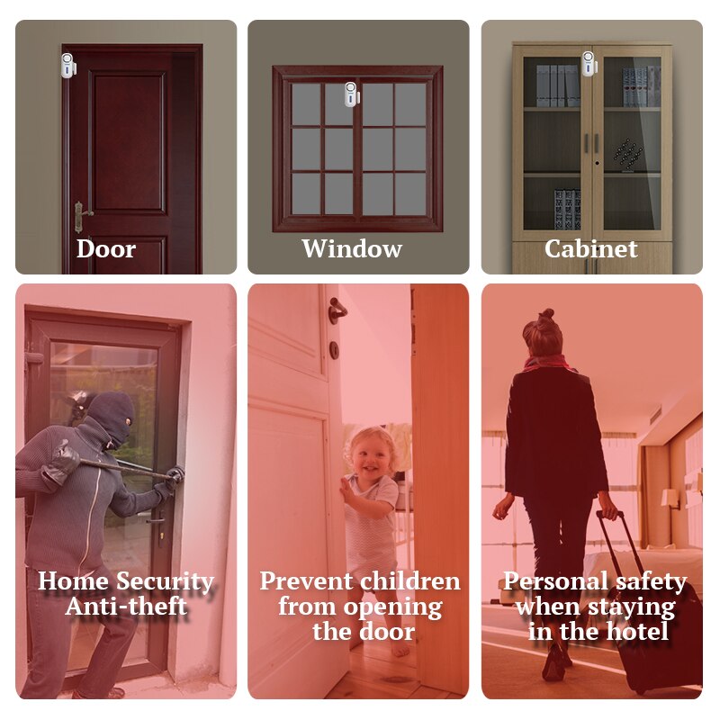 KERUI 120DB Wireless Door/Wind - Home Security Lights 评论和价格