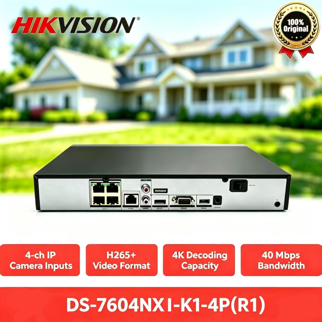 Hikvision NVR DS-7604NXI-K1-4P - Home Security Hikvision 评论和价格