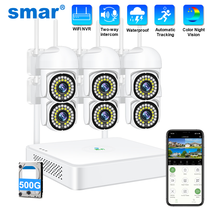 Smar 3MP Wireless CCTV Securit - Home Security With Ai 评论和价格