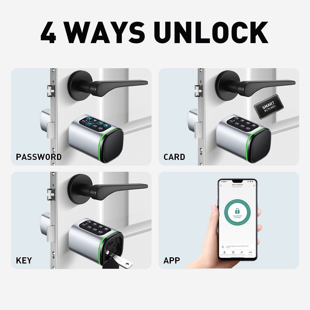 Smart Cylinder Lock Tuya 60-90 - Home Security Brand 评论和价格