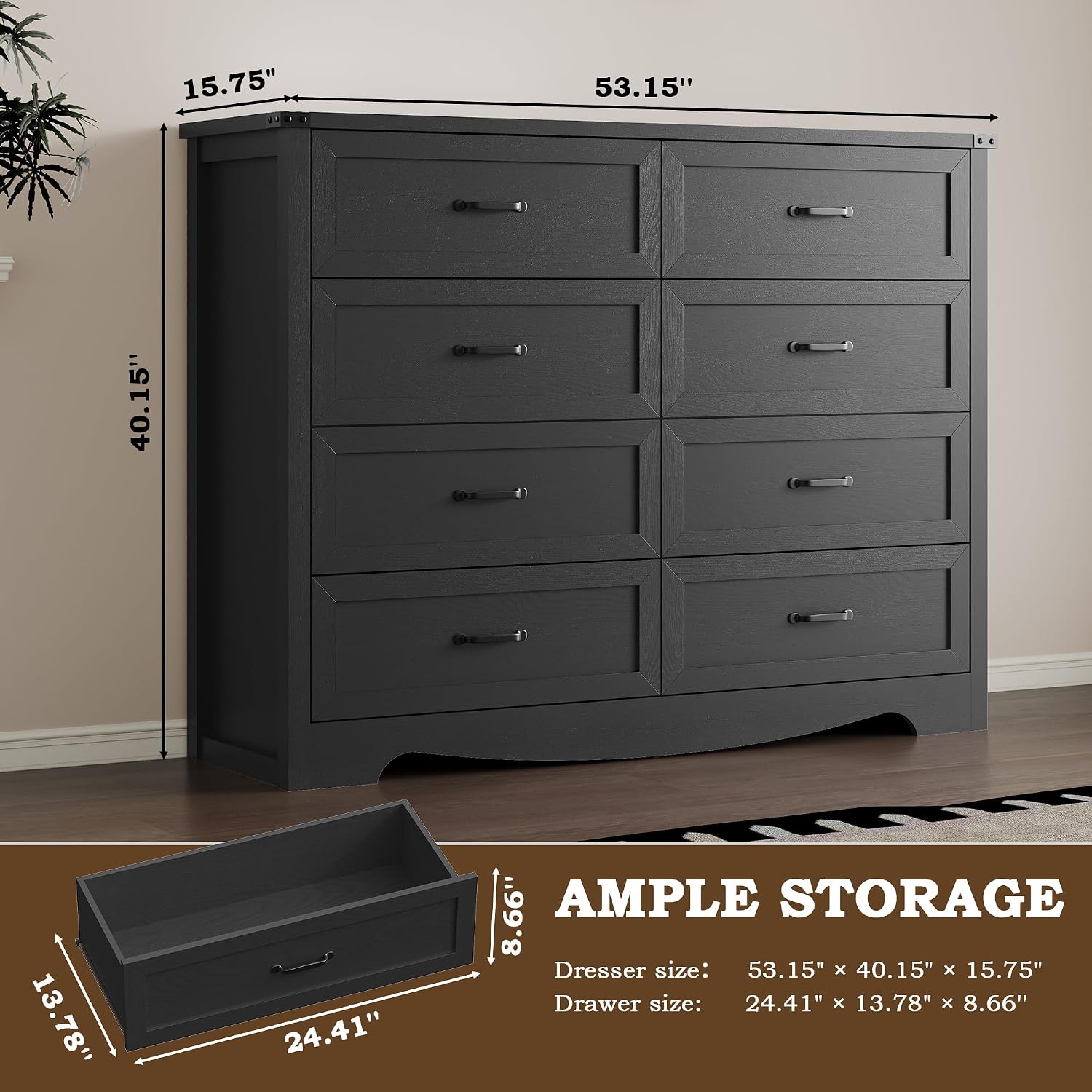 Modern Wooden 8-Drawer Bedroom - Home Security Tips 评论和价格