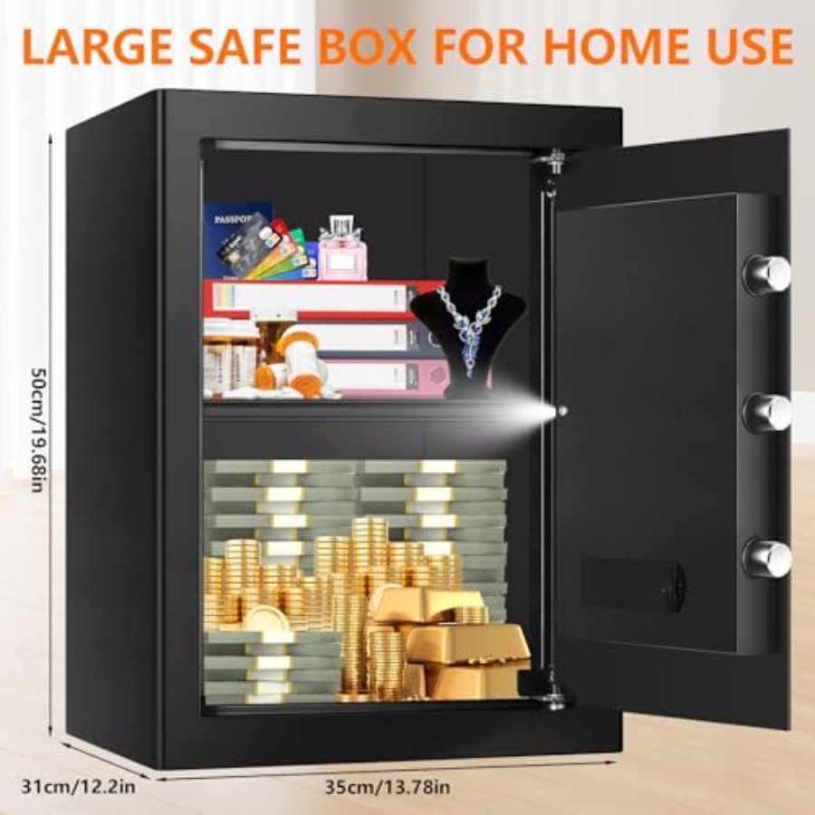 3.4 Cuft Large Fireproof Safe  - Home Security Key Box 评论和价格