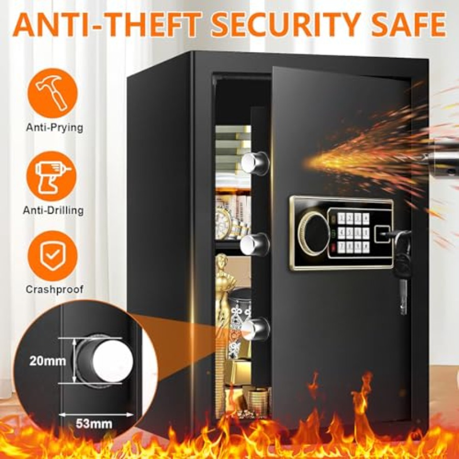 3.4 Cuft Large Fireproof Safe  - Home Security Key Box 评论和价格