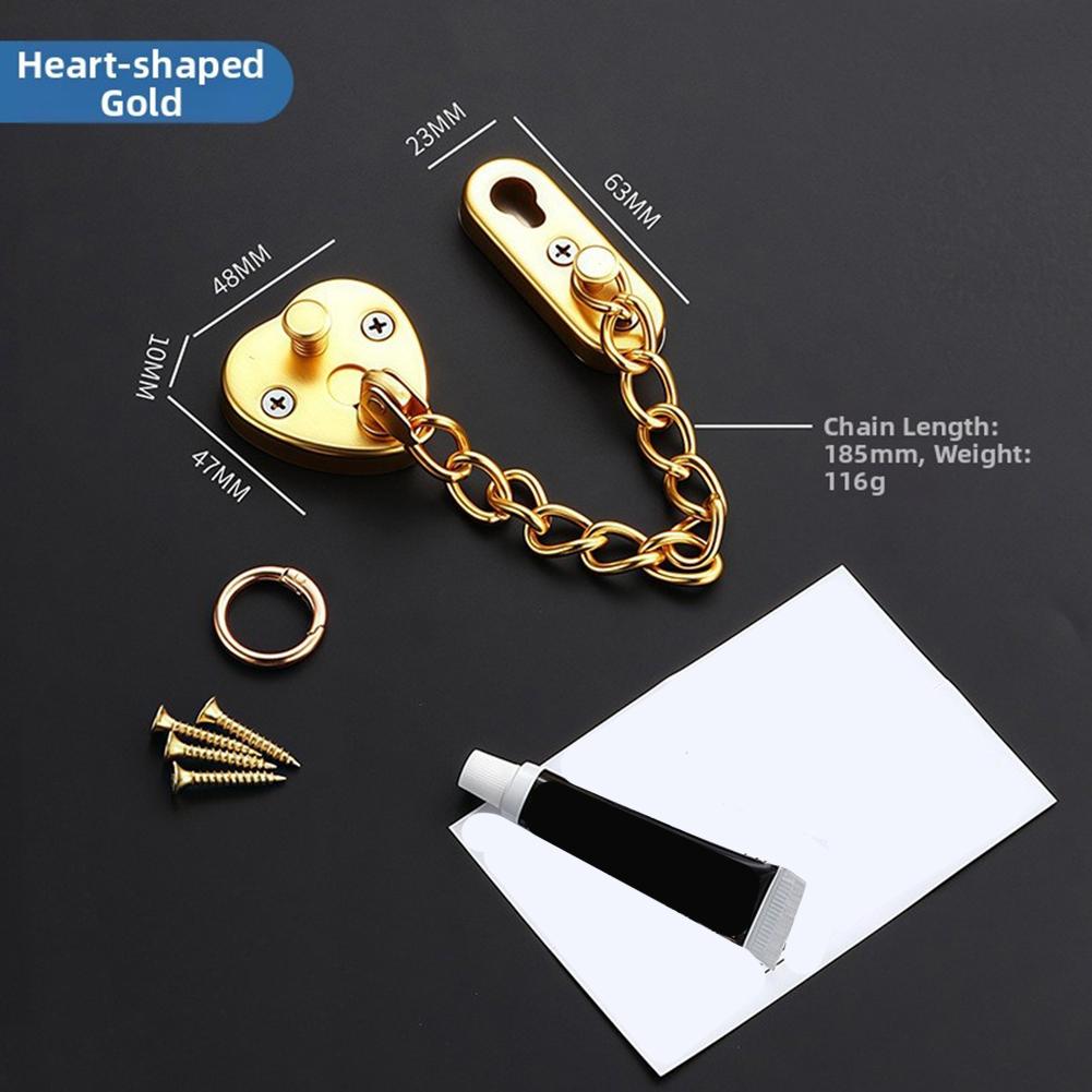 Stainless Steel Door Chain Loc - Home Security Door Reinforcement Lock 评论和价格