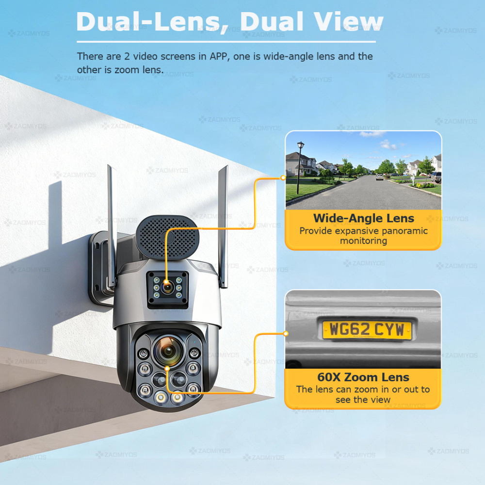 Dual Lens Home Outdoor Surveil - Home Security Brand 评论和价格